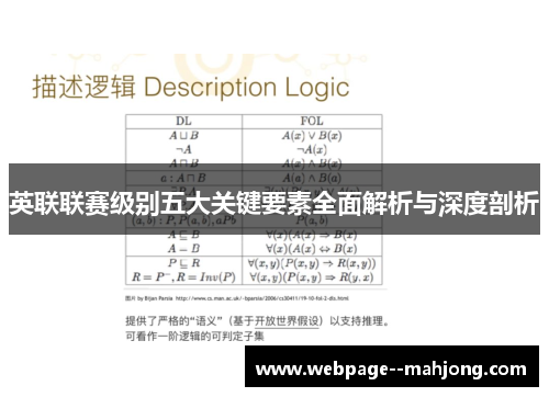 英联联赛级别五大关键要素全面解析与深度剖析