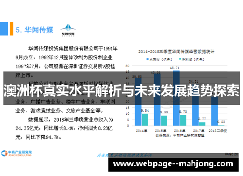 澳洲杯真实水平解析与未来发展趋势探索
